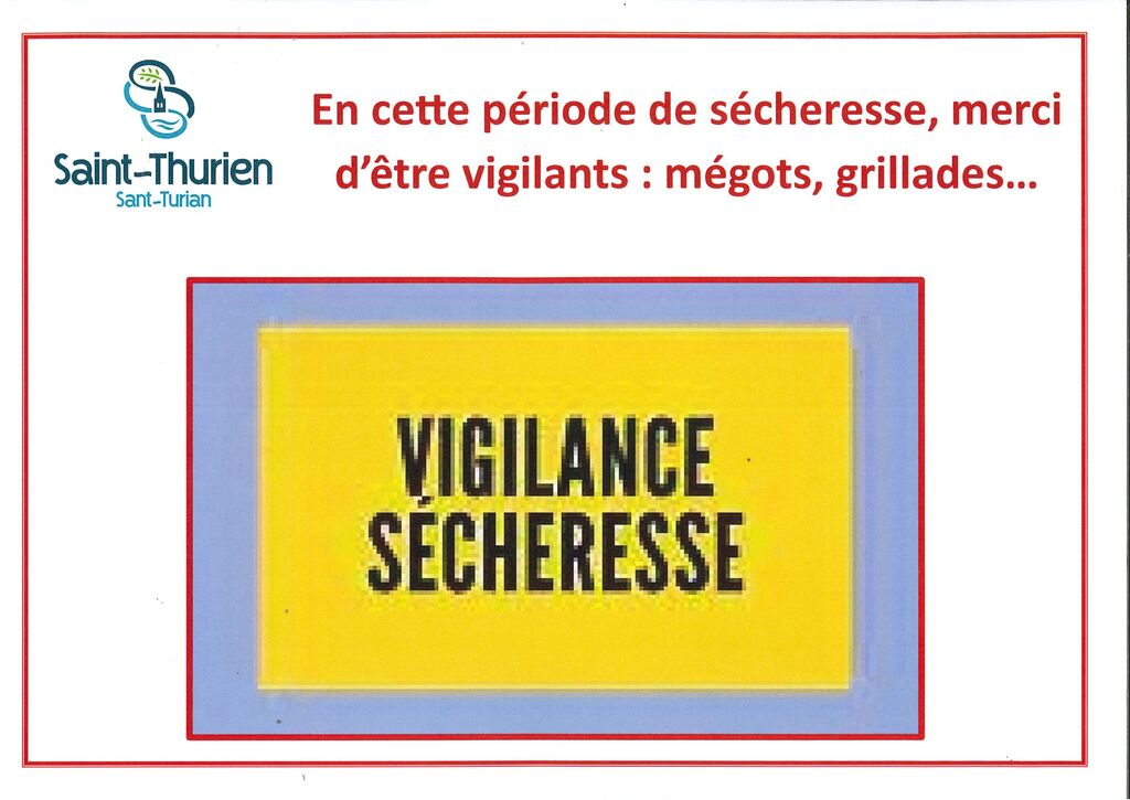 Sécheresse – Vigilance