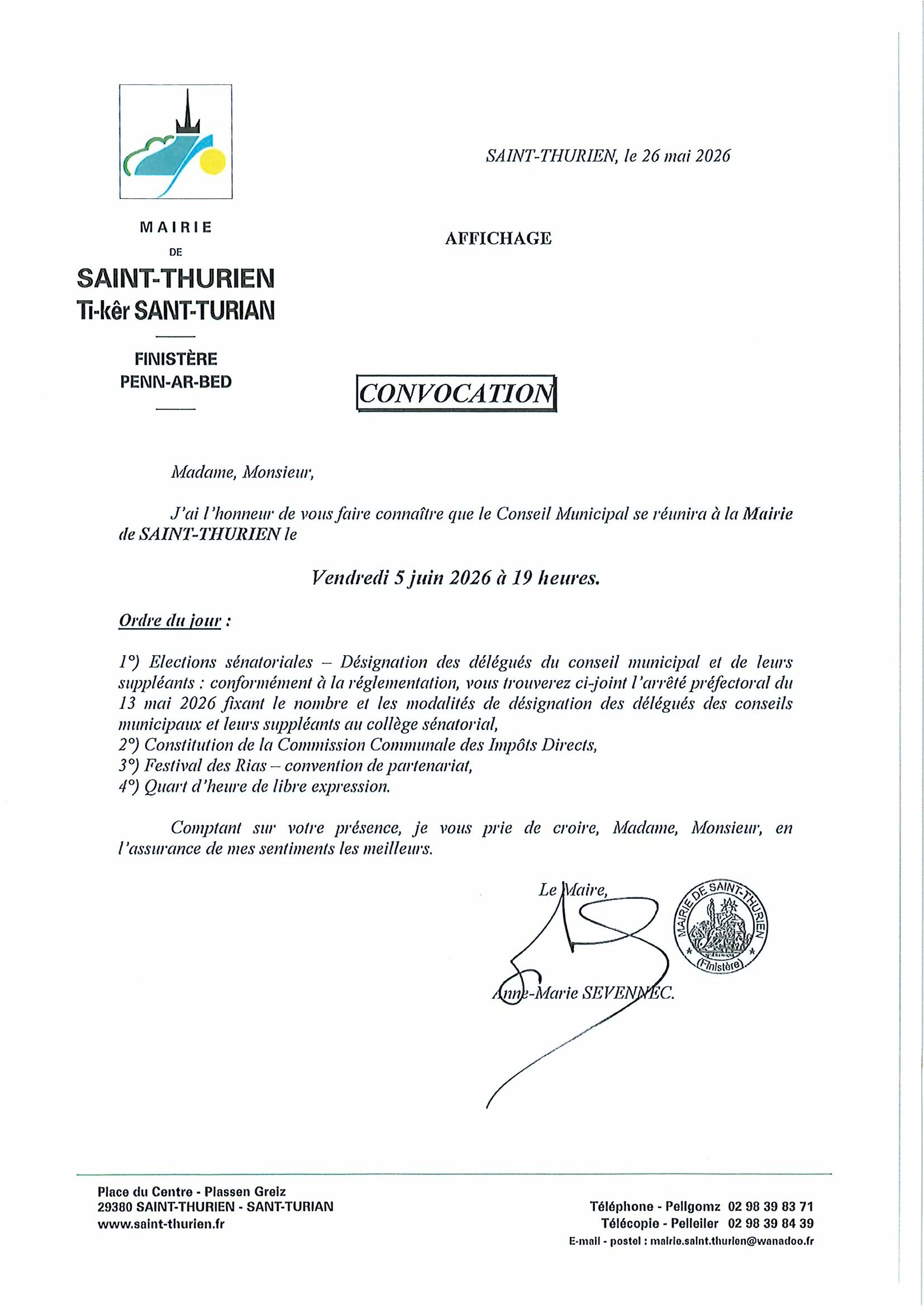 CONSEIL MUNICIPAL